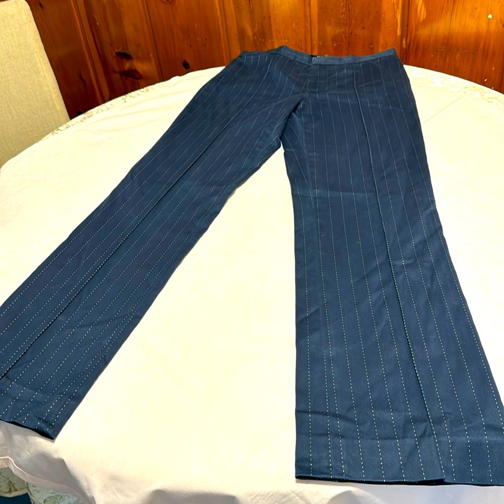 Ralph Lauren Navy Blue Pinstripe Pants - Size 4